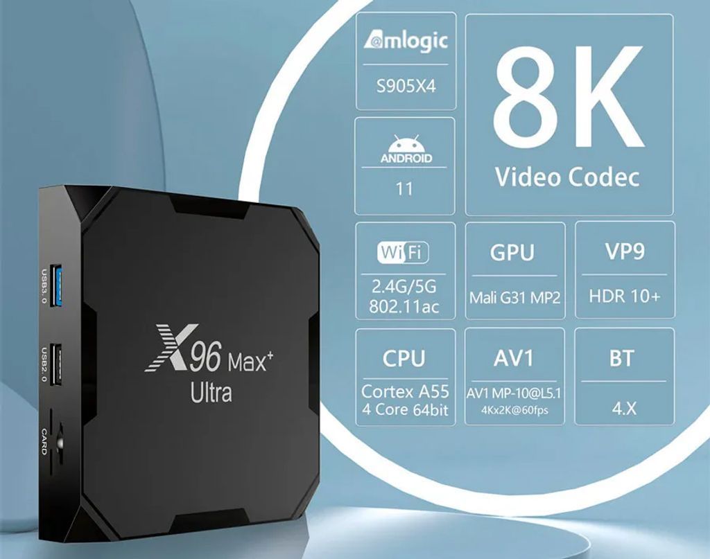 СМАРТ ТВ приставка X96 Max+ Ultra